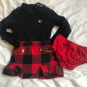 Tommy Hilfiger 18m red & plaid sweater dress